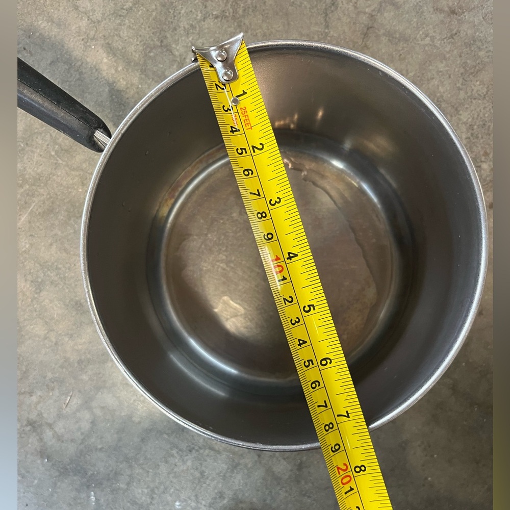 Stainless Steel Saucepan with Black Handle